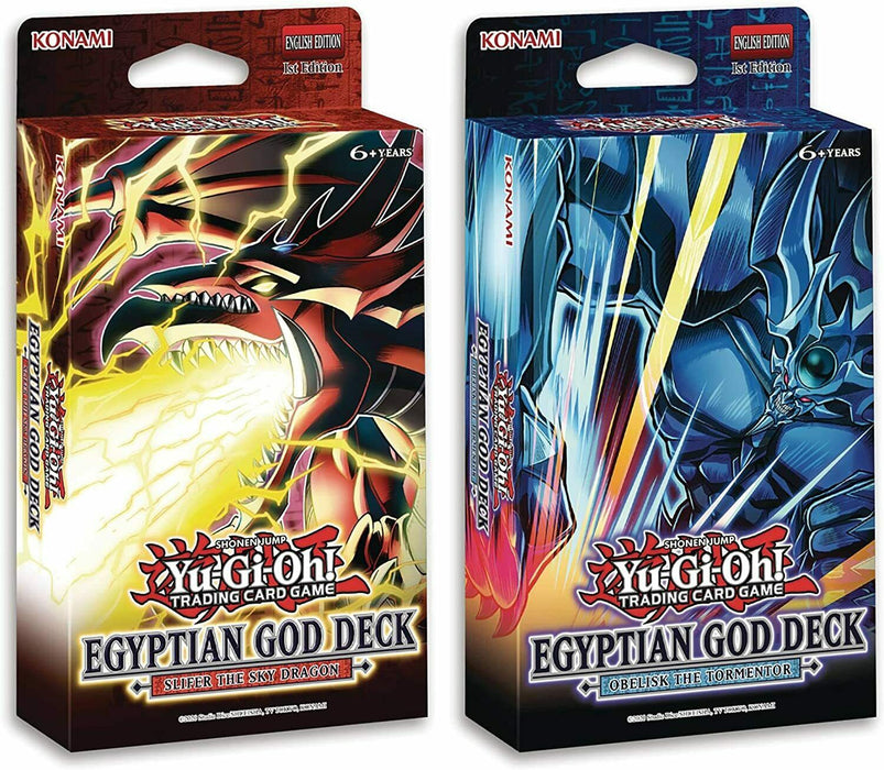 Yu-Gi-Oh! Trading Card Game: Egyptian God Deck Display Box - Slifer the Sky Dragon & Obelisk the Tormentor - 8 Decks